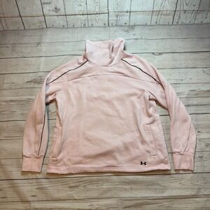 Under Armour Sweater Pink Activewear Pullover‎ Mock Neck Women's Size Large